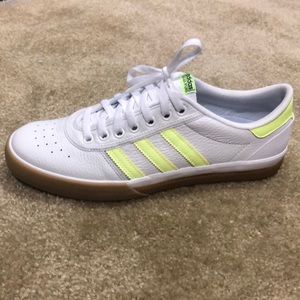 6.5/8/8.5/10/12 Adidas white leather gum neon
